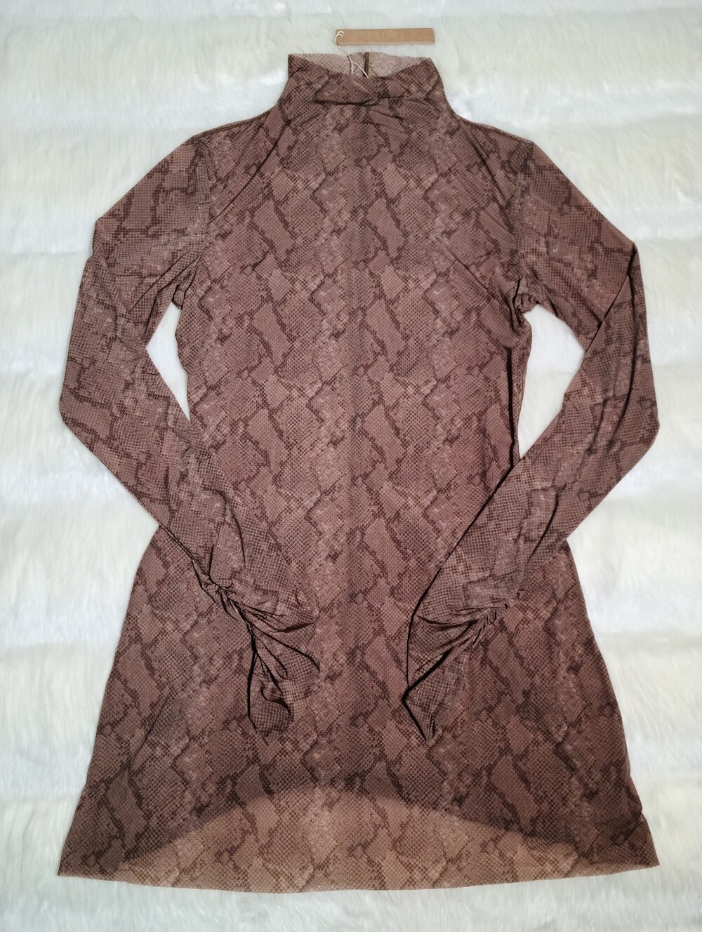 SKIMS Milky Sheer Tunic Jasper Snakeskin Print Women Medium NEW